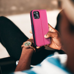 Peňaženkové puzdro Fancy Book na XIAOMI Redmi 10C Ružova / Námornícka modrá