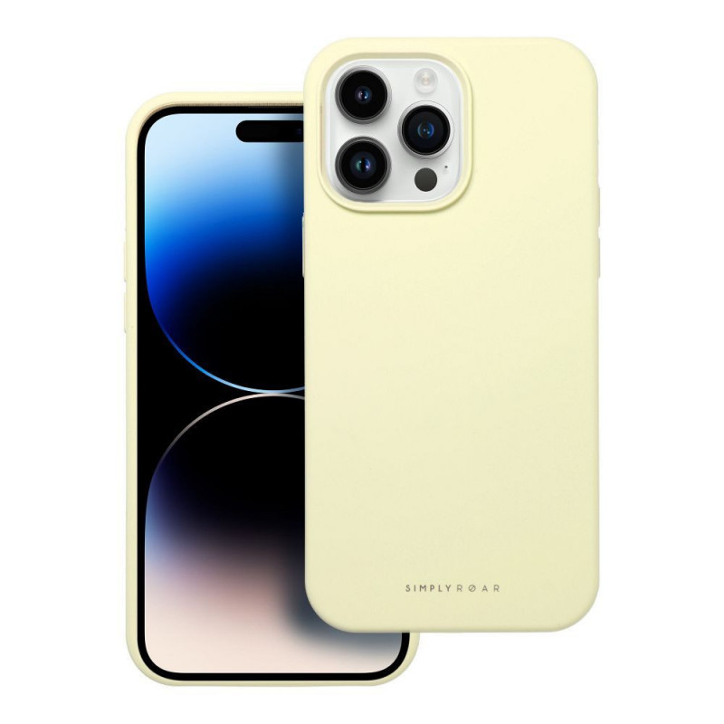 Kryt Roar Cloud-Skin na Apple iPhone 14 Pro Max Svetlo žltý