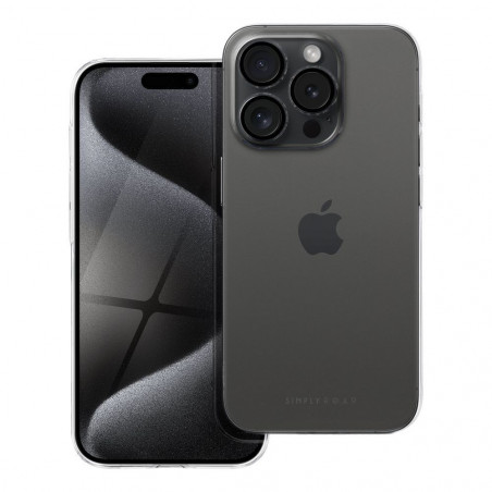 Kryt Roar Pure Simple Fit na Apple iPhone 15 Pro Čierny
