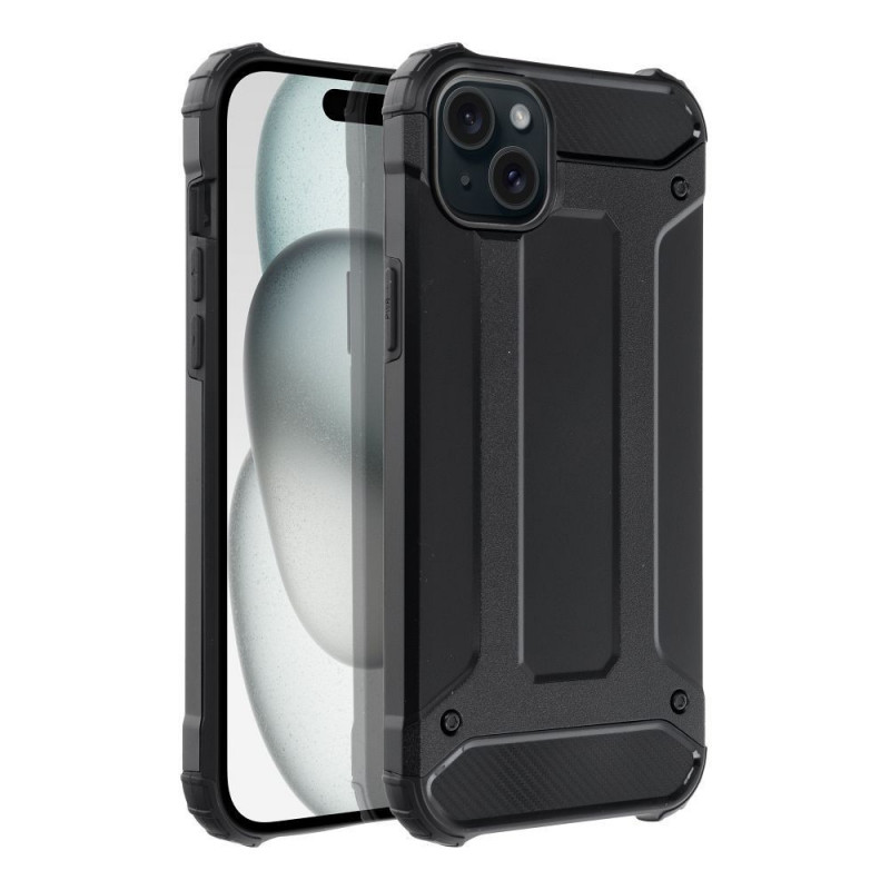 Tvrdený kryt Armor na Apple iPhone 15 Plus Čierny