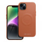 Kryt Roar Leather Mag na Apple iPhone 14 Plus Elegant  MagSAFE  Hnedý