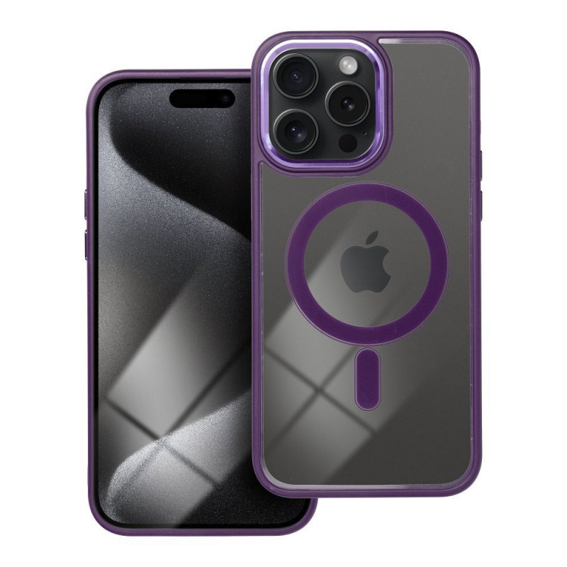 Kryt Color Edge Mag na Apple iPhone 15 Pro Max MagSAFE  Hlboká fialová