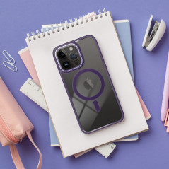 Kryt Color Edge Mag na Apple iPhone 15 Pro Max MagSAFE  Hlboká fialová