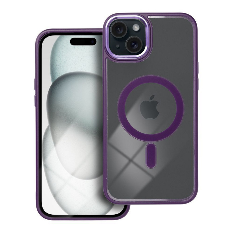 Kryt Color Edge Mag na Apple iPhone 15 Plus MagSAFE  Hlboká fialová