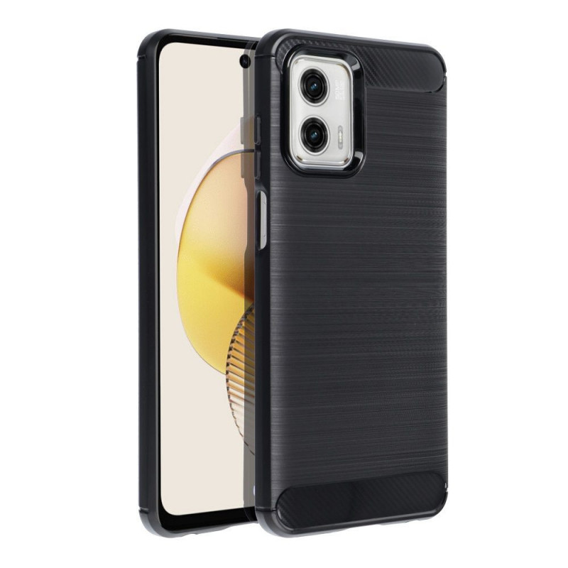 Kryt Carbon na Motorola Moto G73 Elegant  Čierny