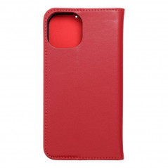 Peňaženkové puzdro Leather case SMART PRO na Apple iPhone 15 Elegant  Vinovo červený