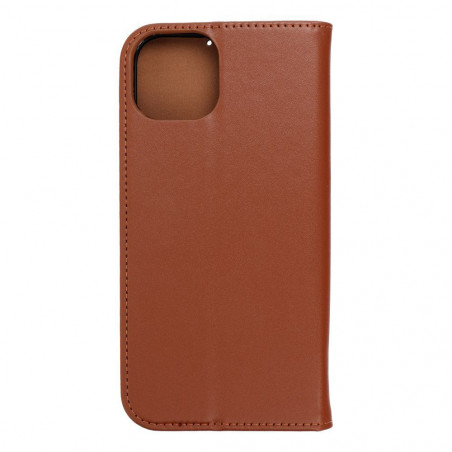 Peňaženkové puzdro Leather case SMART PRO na Apple iPhone 15 Plus Elegant  Hnedý