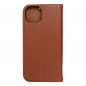 Peňaženkové puzdro Leather case SMART PRO na Apple iPhone 15 Plus Elegant  Hnedý