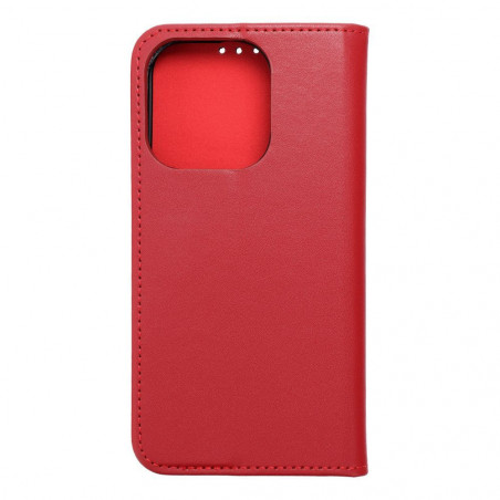 Peňaženkové puzdro Leather case SMART PRO na Apple iPhone 15 Pro Elegant Vinovo červený