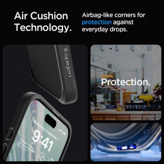 Kryt Spigen Ultra Hybrid na Apple iPhone 15 Pro Max Krištáľovo čistý  Matná čierna