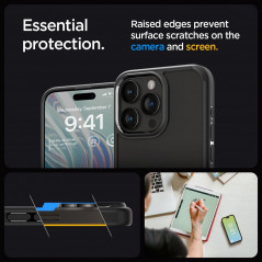 Kryt Spigen Ultra Hybrid na Apple iPhone 15 Pro Max Krištáľovo čistý  Matná čierna