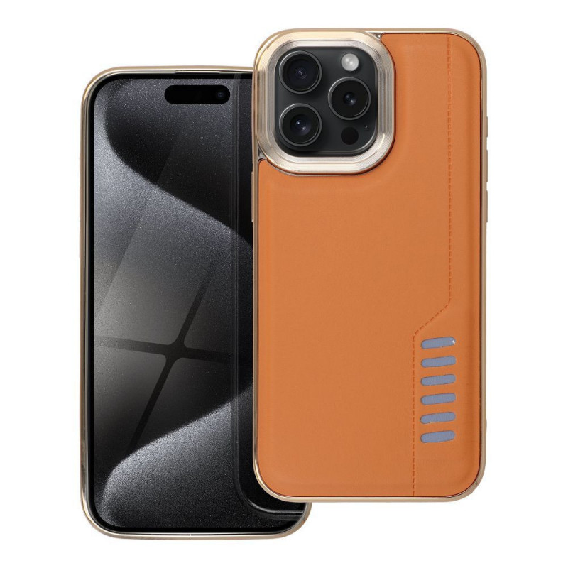 Kryt MILANO na Apple iPhone 15 Pro Max Hnedý