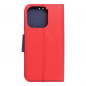 Peňaženkové puzdro Fancy Book na Apple iPhone 15 Pro Červený / Námornícka modrá