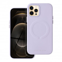 Kryt Roar Leather Mag na Apple iPhone 12 Pro Elegant MagSAFE Fialový (Purple)