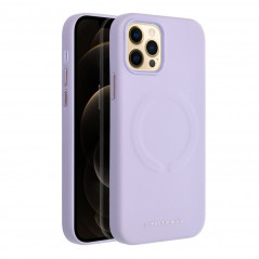 Kryt Roar Leather Mag na Apple iPhone 12 Pro Elegant MagSAFE Fialový (Purple)