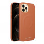 Kryt Roar Leather Mag na Apple iPhone 12 Pro Max Elegant  MagSAFE  Hnedý