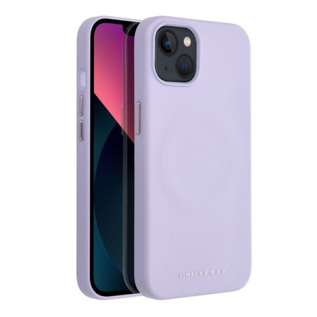 Kryt Roar Leather Mag na Apple iPhone 13 Elegant MagSAFE Fialový (Purple)
