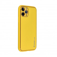 Kryt Leather na Apple iPhone 15 Žltý