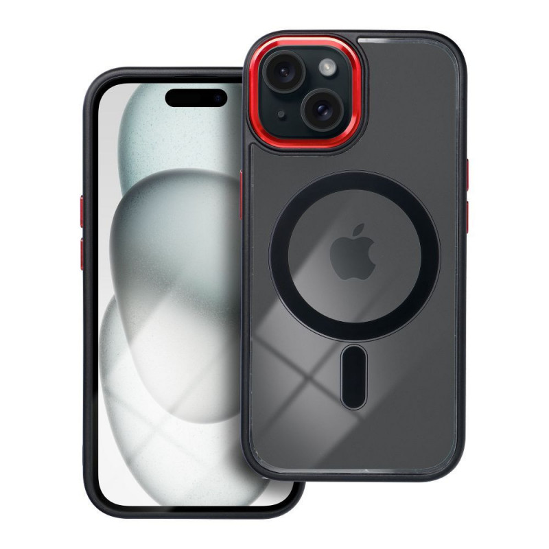 Kryt Color Edge Mag na Apple iPhone 15 MagSAFE  Čierny