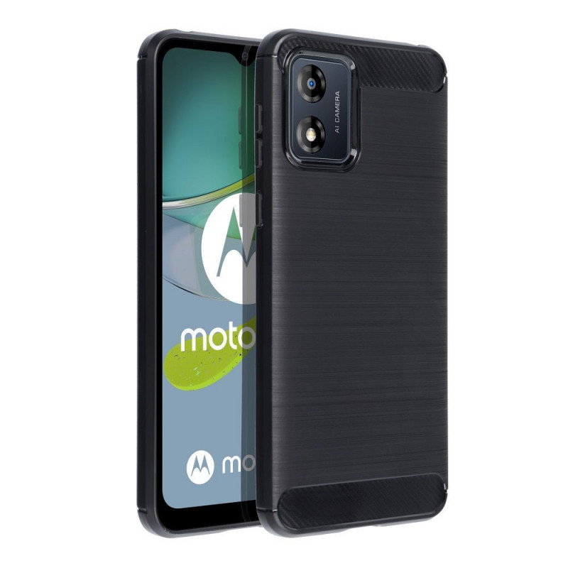 Kryt Carbon na Motorola Moto E13 Elegant  Čierny