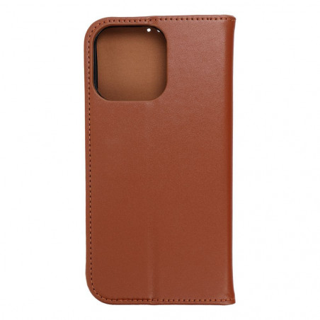 Peňaženkové puzdro Leather case SMART PRO na Apple iPhone 15 Pro Max Elegant  Hnedý