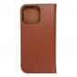 Peňaženkové puzdro Leather case SMART PRO na Apple iPhone 15 Pro Max Elegant  Hnedý