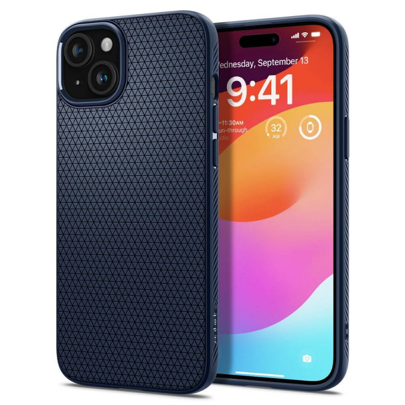 Kryt Spigen  Liquid Air na Apple iPhone 15 Námornícka modrá