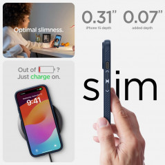 Kryt Spigen  Liquid Air na Apple iPhone 15 Námornícka modrá