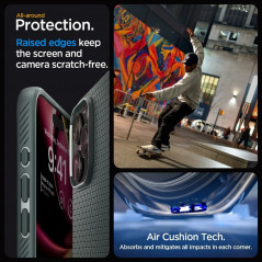 Kryt Spigen  Liquid Air na Apple iPhone 15 Pro Max Temne zelená