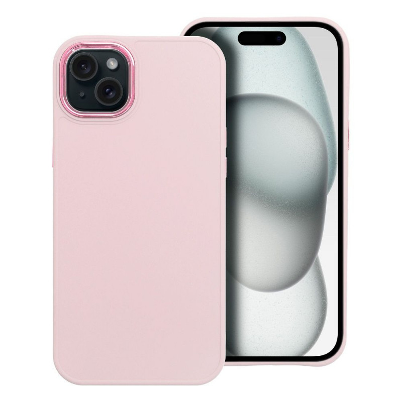 Kryt FRAME na Apple iPhone 15 Plus Elegant  Púdrovo ružový