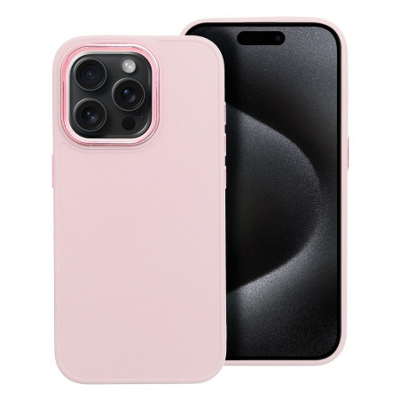 Kryt FRAME na Apple iPhone 15 Pro Elegant  Púdrovo ružový