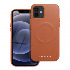 Kryt Roar Leather Mag na Apple iPhone 12 Elegant  MagSAFE  Hnedý