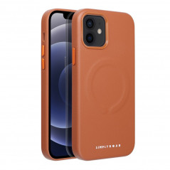 Kryt Roar Leather Mag na Apple iPhone 12 Elegant  MagSAFE  Hnedý
