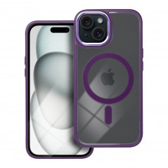 Kryt Color Edge Mag na Apple iPhone 15 MagSAFE Hlboká fialová