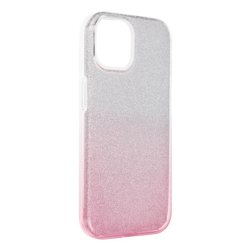 Kryt Shining na Apple iPhone 15 Prehľadný a ružový