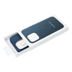 Kryt Leather Mag Cover na Apple iPhone 15 Pro Max Elegant  MagSAFE  Indigový modrý