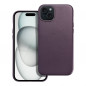 Kryt Leather Mag Cover na Apple iPhone 15 Plus Elegant  MagSAFE  Tmavo fialový (violet)