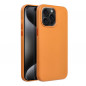 Kryt Leather Mag Cover na Apple iPhone 15 Pro Max Elegant  MagSAFE  Oranžový