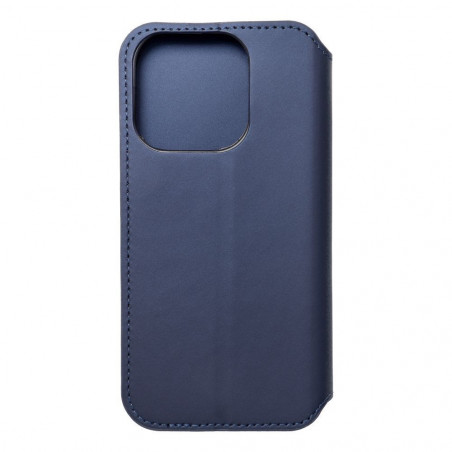 Peňaženkové puzdro Dual Pocket book na Apple iPhone 15 Pro Tmavší modrý