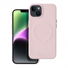 Kryt Roar Leather Mag na Apple iPhone 12 Pro Elegant MagSAFE Žiarivý ružový