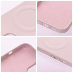 Kryt Roar Leather Mag na Apple iPhone 12 Pro Elegant  MagSAFE  Žiarivý ružový