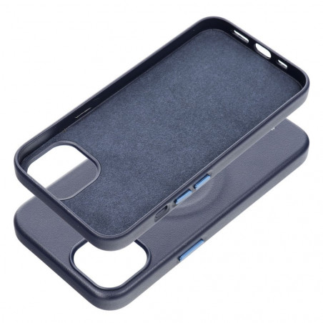 Kryt Roar Leather Mag na Apple iPhone 13 Elegant MagSAFE Tmavší modrý