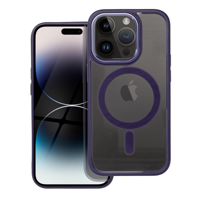 Kryt Color Edge Mag na Apple iPhone 14 Pro MagSAFE  Hlboká fialová