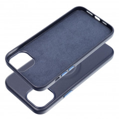 Kryt Roar Leather Mag na Apple iPhone 15 Plus Elegant  MagSAFE  Tmavší modrý