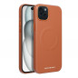 Kryt Roar Leather Mag na Apple iPhone 15 Plus Elegant  MagSAFE  Hnedý