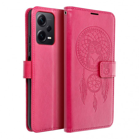 Peňaženkové puzdro MEZZO Book na XIAOMI Redmi Note 12 5G Lapač snov Purpurový
