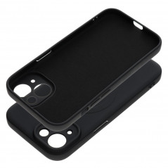 Kryt Silicone Mag Cover na Apple iPhone 15 MagSAFE  Čierny