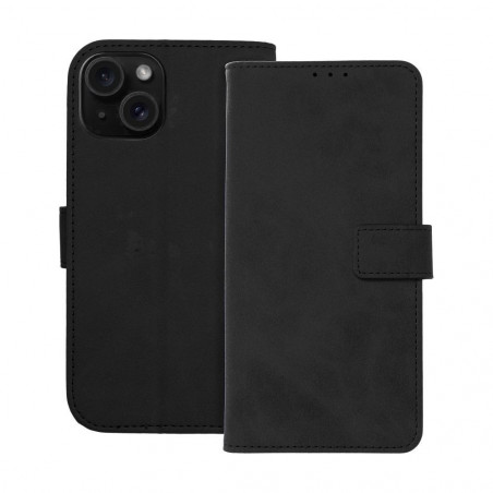 Peňaženkové puzdro TENDER Book na Apple iPhone 15 Čierny