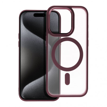 Kryt Matte Mag Cove na Apple iPhone 15 Pro MagSAFE Slivkovo červený