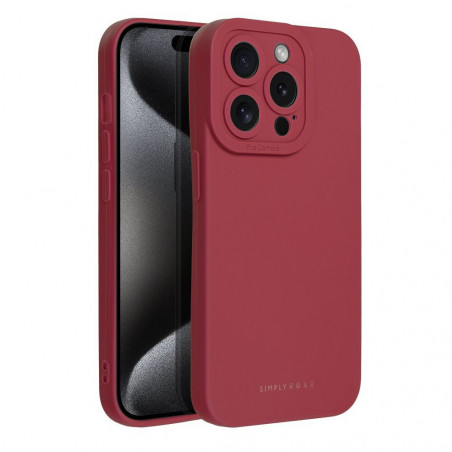 Kryt Roar Luna na Apple iPhone 15 Pro Jednofarebný, Štýlový, Estetický doplnok Červený